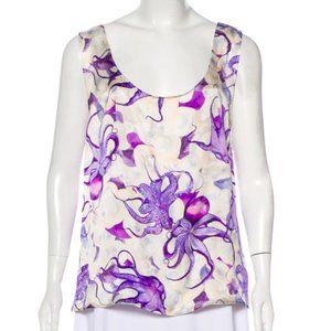 Isolda Silk Octopus Sleeveless Blouse 8